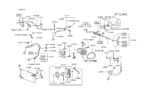 1991 Hyundai Excel V-Belt Diagram for 23127-24010