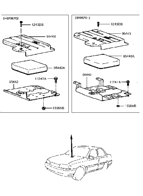 1994 Hyundai Excel Transmission Control Unit Diagram