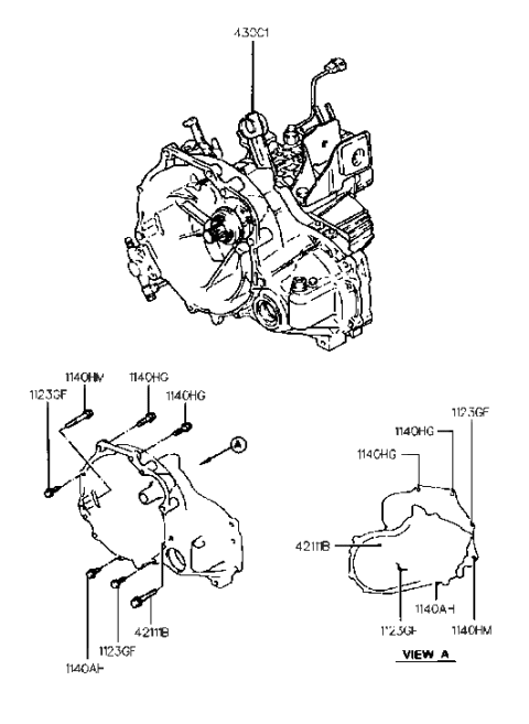 1991 Hyundai Excel Transaxle (MTA) Diagram