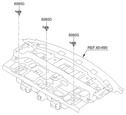 2011 Hyundai Elantra Korean made Child Rest Holder Diagram