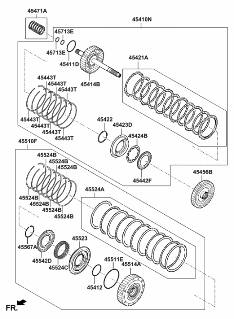 2011 Hyundai Elantra Korean made Transaxle Clutch - Auto Diagram 1