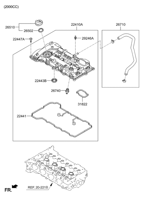 2011 Hyundai Elantra Rocker Cover Diagram 4