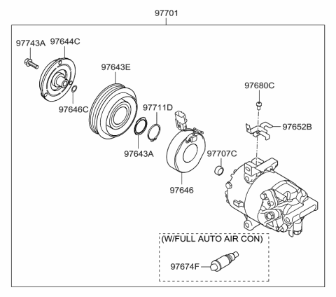 2011 Hyundai Elantra Korean made Air conditioning System-Cooler Line Diagram 2