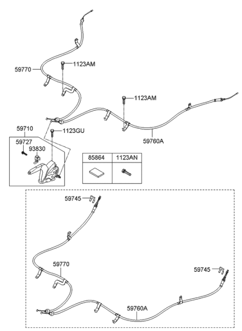 2011 Hyundai Elantra Korean made Parking Brake System Diagram