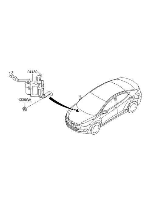 2011 Hyundai Elantra Korean made Transmission Control Unit Diagram