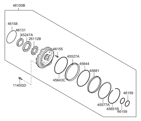 2012 Hyundai Elantra Converter Assembly-Torque Diagram for 45100-26100