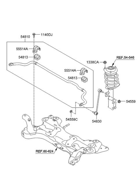 2012 Hyundai Elantra Front Suspension Control Arm Diagram