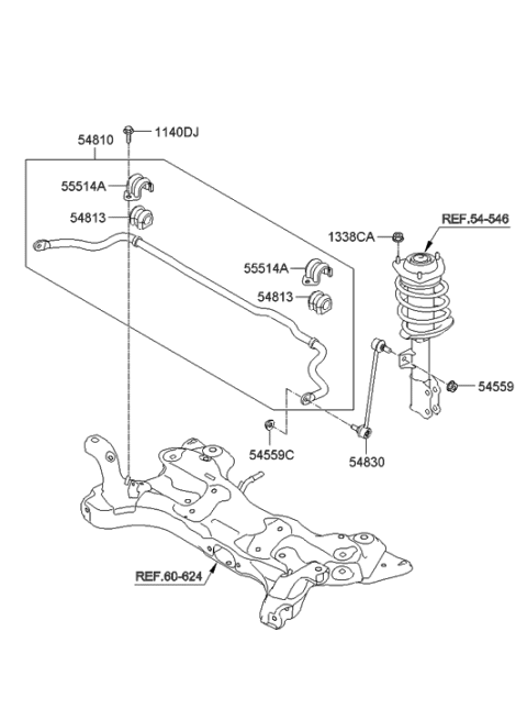 2011 Hyundai Elantra Korean made Front Suspension Control Arm Diagram