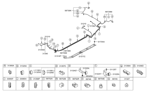 2012 Hyundai Elantra Tube-Connector To Rear,RH Diagram for 58736-3X000