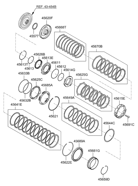 2012 Hyundai Elantra Transaxle Brake-Auto Diagram 2