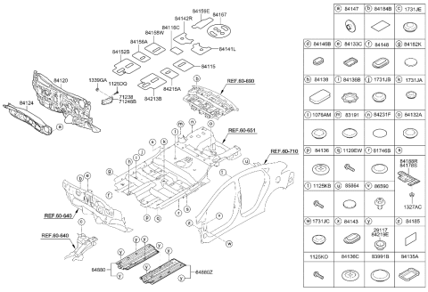 2011 Hyundai Elantra Korean made Isolation Pad & Plug Diagram