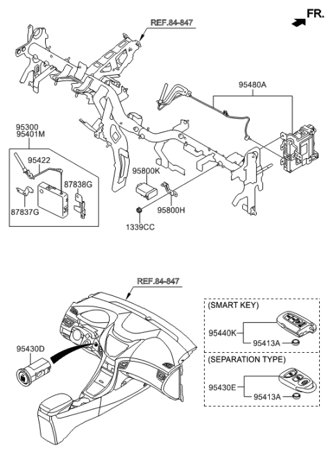 2011 Hyundai Elantra Tpms Module Assembly Diagram for 95800-3X000-AS