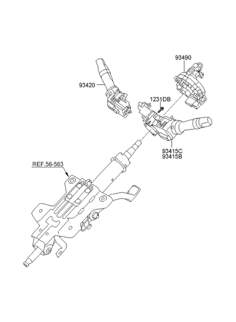 2011 Hyundai Elantra Korean made Multifunction Switch Diagram