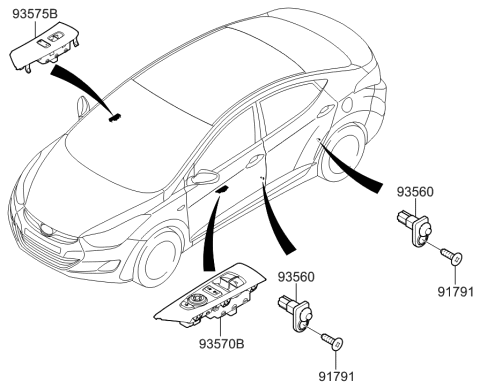 2011 Hyundai Elantra Korean made Switch Diagram 2