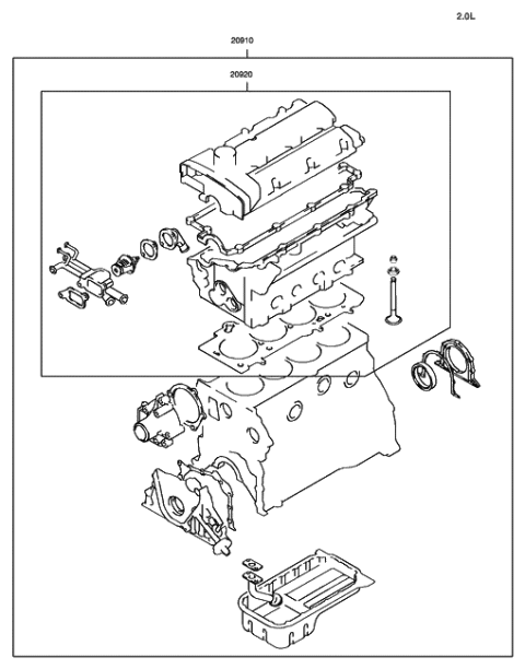 2005 Hyundai Tucson Engine Gasket Kit Diagram 1