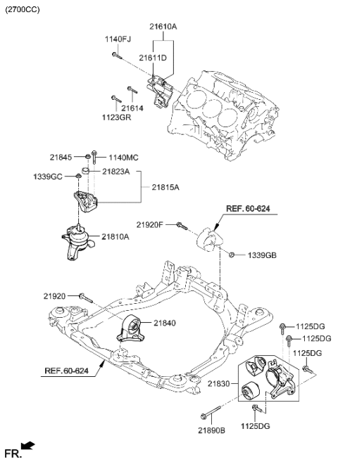 2006 Hyundai Tucson Bolt Diagram for 11233-08143