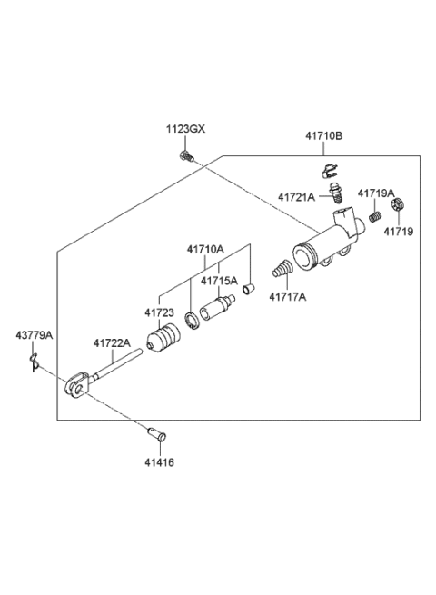 2006 Hyundai Tucson Produced Before OCT.30.2006 Clutch & Release Fork Diagram 2