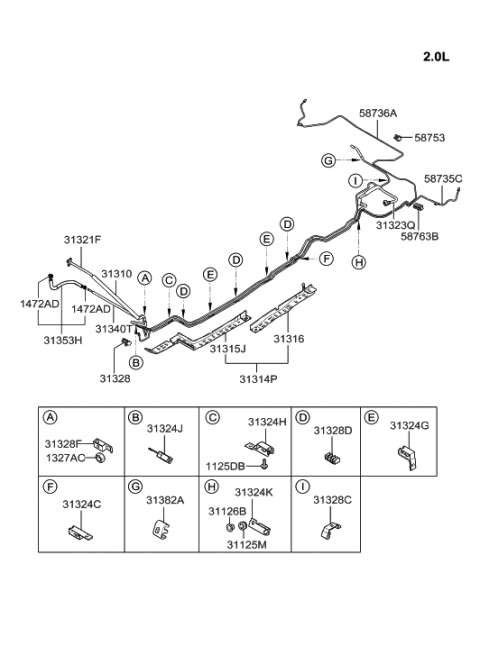 2004 Hyundai Tucson Fuel Line Diagram 1