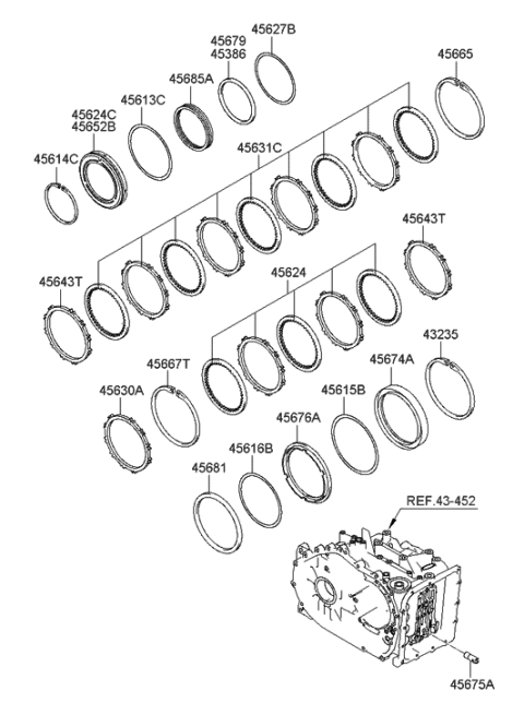 2006 Hyundai Tucson Transaxle Brake-Auto Diagram