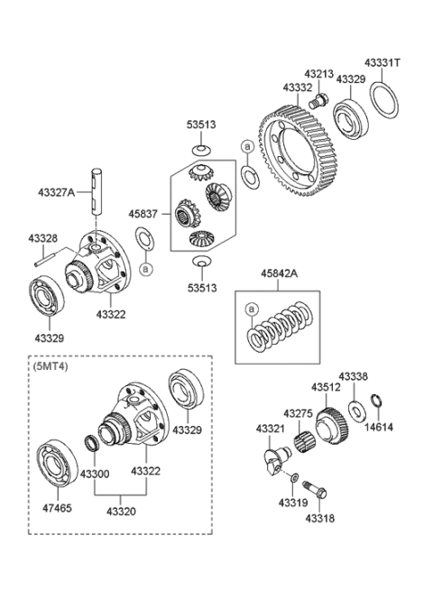 2006 Hyundai Tucson Transaxle Gear (MTA) Diagram 2