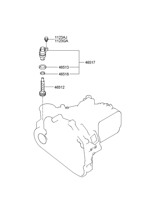2006 Hyundai Tucson Produced Before OCT.30.2006 Speedometer Driven Gear-Auto Diagram