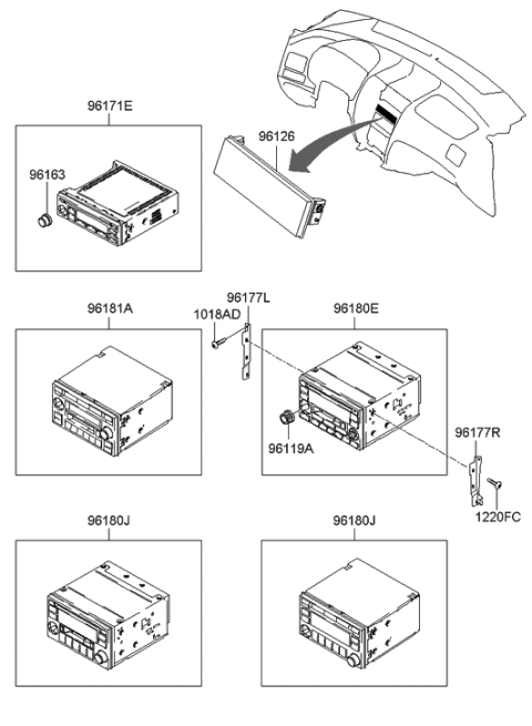 2006 Hyundai Tucson Produced Before OCT.30.2006 Audio Diagram