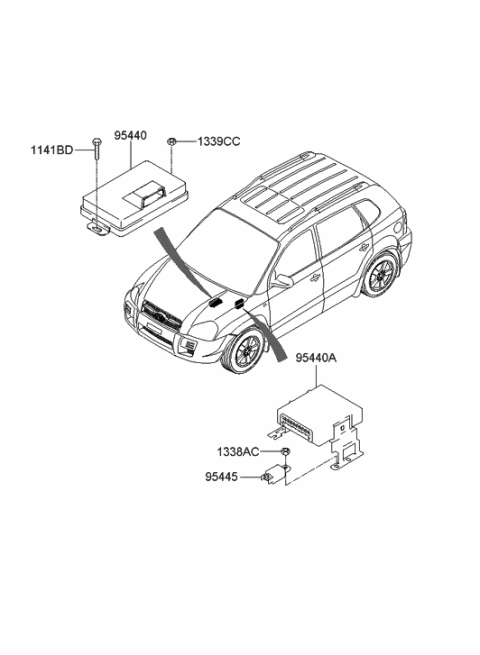 2006 Hyundai Tucson ECU-4WD Diagram for 95447-39994