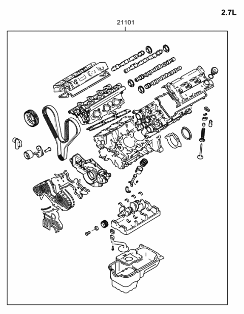 2005 Hyundai Tucson Sub Engine Assy Diagram 2