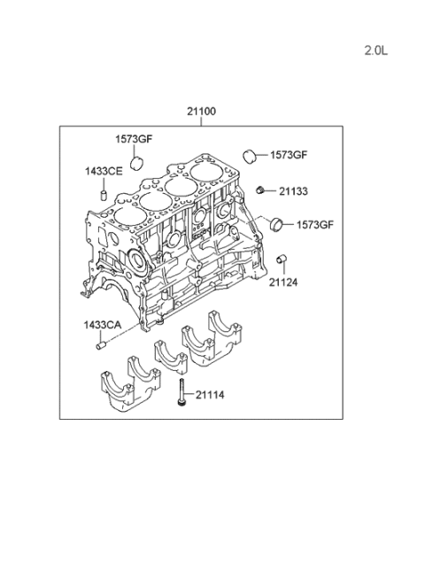 2004 Hyundai Tucson Cylinder Block Diagram 1