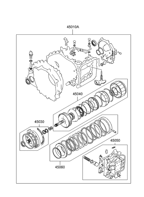 2006 Hyundai Tucson Produced Before OCT.30.2006 Transaxle Gasket Kit-Auto Diagram
