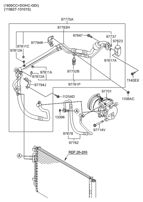 2017 Hyundai Santa Fe Sport Compressor Assembly Diagram for 97701-2V000