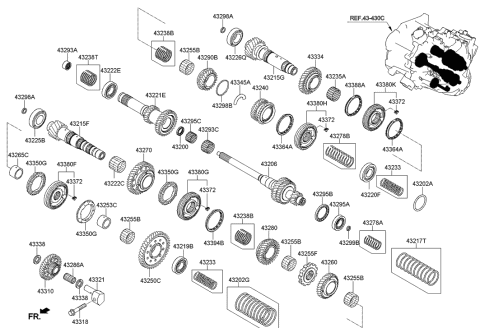 2012 Hyundai Veloster SPACER Diagram for 43202-2A180