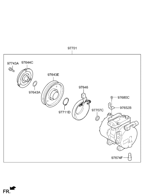 2013 Hyundai Veloster Air conditioning System-Cooler Line Diagram 4