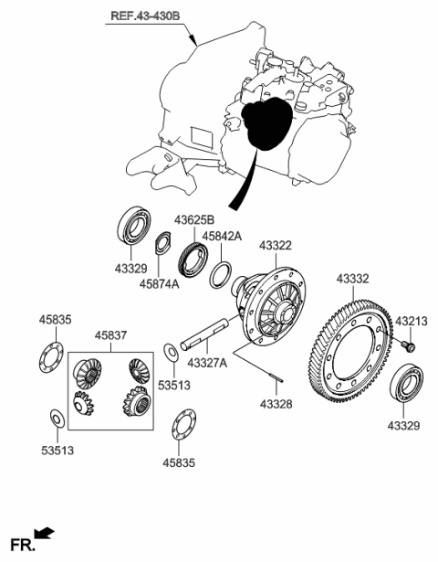 2014 Hyundai Veloster Transaxle Gear-Manual Diagram 4