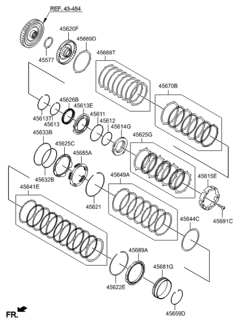 2013 Hyundai Veloster Transaxle Brake-Auto Diagram