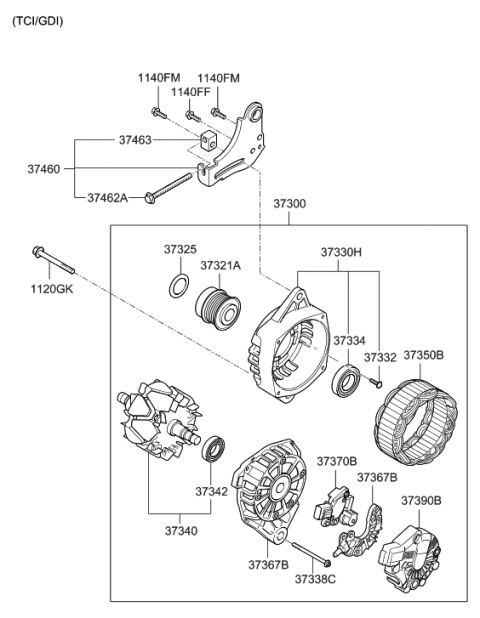 2013 Hyundai Veloster Alternator Diagram 2