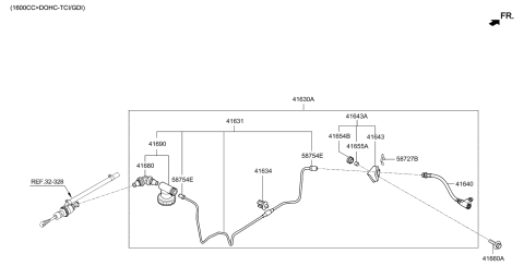 2014 Hyundai Veloster Clutch Master Cylinder Diagram 1