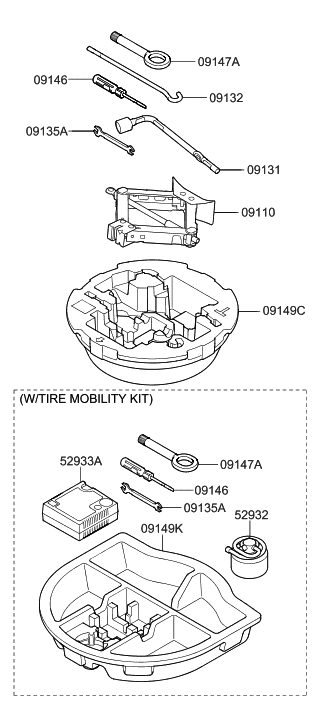 2013 Hyundai Veloster OVM Tool Diagram