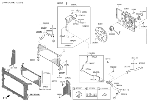 2019 Hyundai Elantra Air Guard, Left Diagram for 29136-F2550