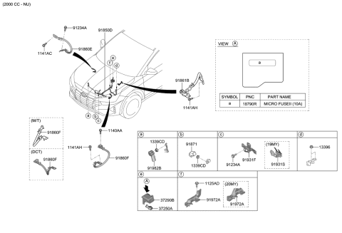 2019 Hyundai Elantra Wiring Assembly-Battery Diagram for 91855-F3120