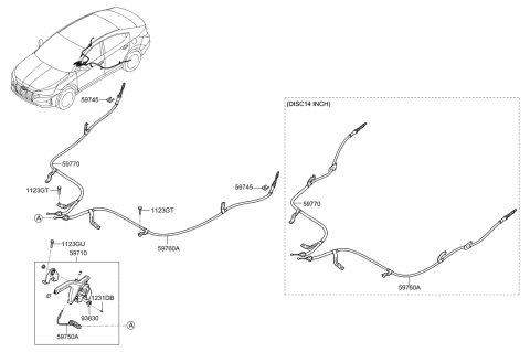 2020 Hyundai Elantra US Alabama made Parking Brake System Diagram