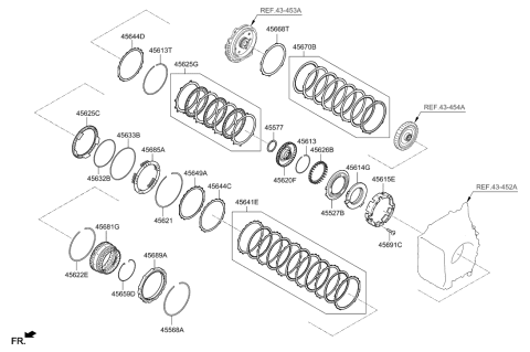 2020 Hyundai Elantra US Alabama made Transaxle Brake-Auto Diagram 1