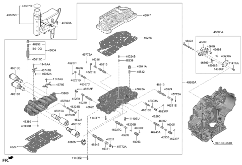 2020 Hyundai Elantra US Alabama made Transmission Valve Body Diagram 2