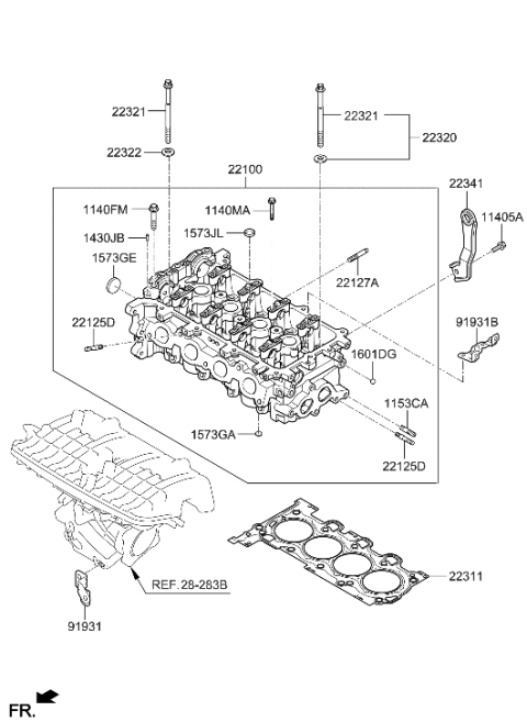 2020 Hyundai Elantra Head Assembly-Cylinder Diagram for 71ZN5-2EX00