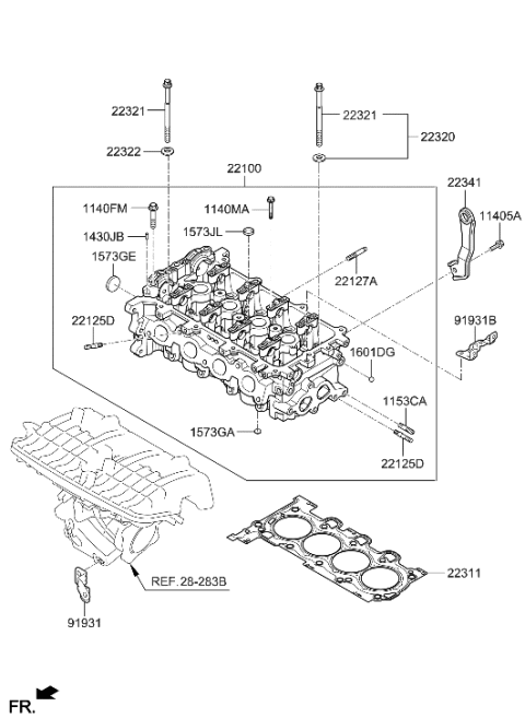 2019 Hyundai Elantra Cylinder Head Diagram 1