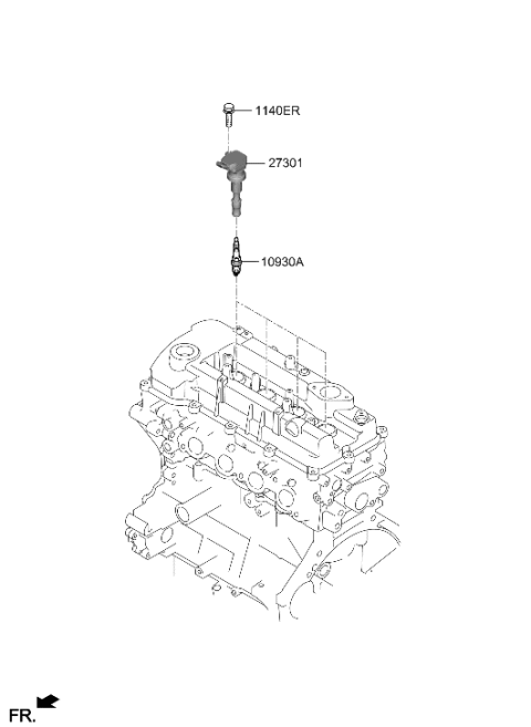 2020 Hyundai Elantra US Alabama made Spark Plug & Cable Diagram 2