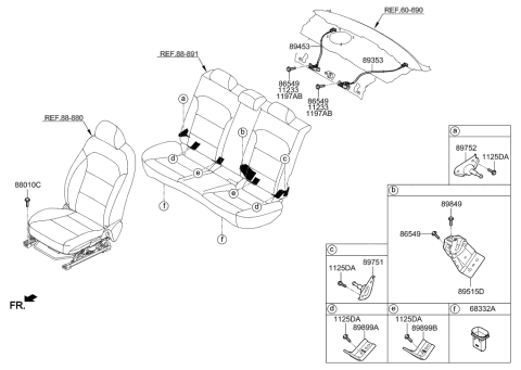 2020 Hyundai Elantra US Alabama made Hardware-Seat Diagram