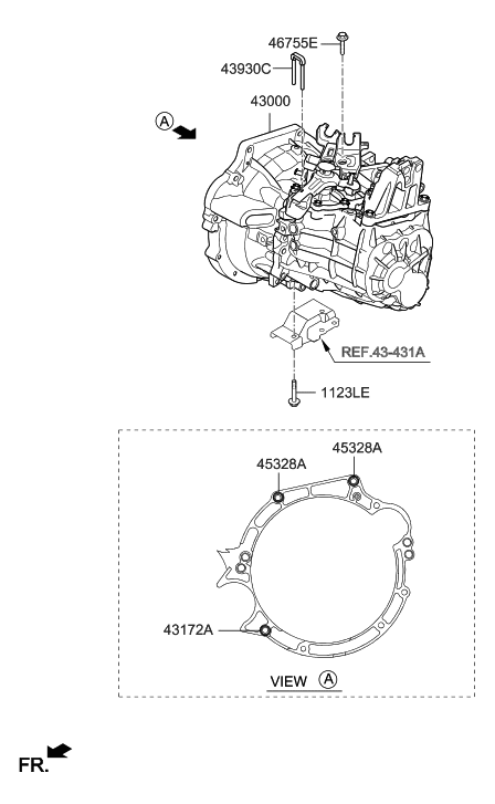 2019 Hyundai Elantra Transaxle Assy-Manual Diagram 2