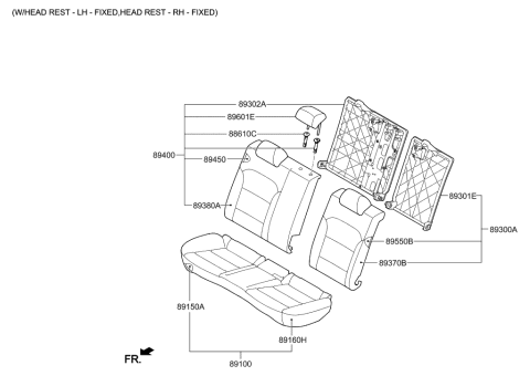 2019 Hyundai Elantra 2nd Seat Diagram 1