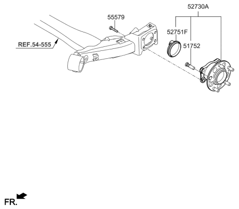 2020 Hyundai Elantra US Alabama made Rear Axle Diagram